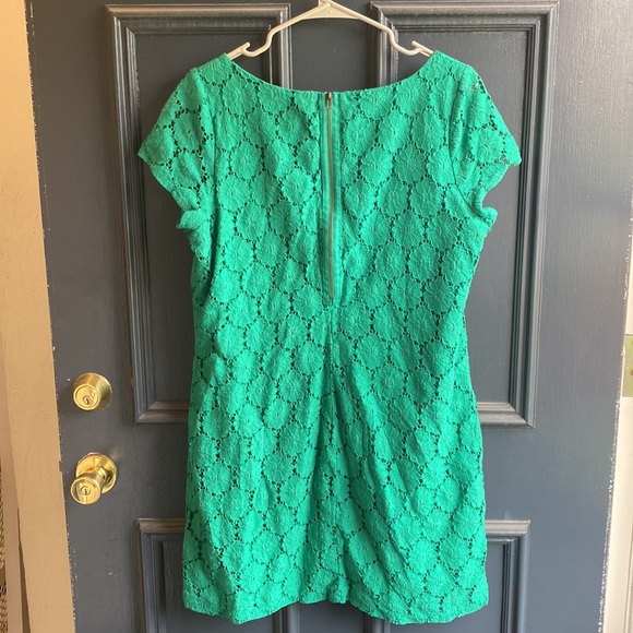 Green floral dress XL - Picture 3 of 4